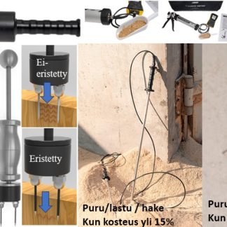 Logca Atso: kuivan lastun, hakkeen, purun ja vastaavan kosteuden mittaus
